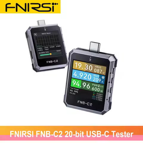 FNIRSI FNB-C2 Type-C Fast Charging Tester QC3.0 240W Max Power Digital Ammeter Voltmeter Charger Pow