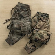 Pants for Work Elastic Waist Cargo Pants Men's Outdoor Hiking Abrasion Resistant Camouflage Construction Site Labor-Protection plus Size Work Pants