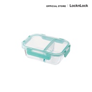 LocknLock กล่องแก้วถนอมอาหาร 2 ช่อง Oven Glass Divider Container Rectangular 600ml (2 compartments) 