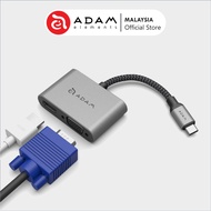 ADAM elements CASA Hub VH1 USB-C 3.1 To VGA/HDMI | Twin Port | 1080p 60 Hz | 4Kx2K 30 Hz