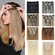 [Elegant Silk Rhyme Clothing Official Flagship Store fgds7562.my] Wig Hair Extension Piece Set Clip 