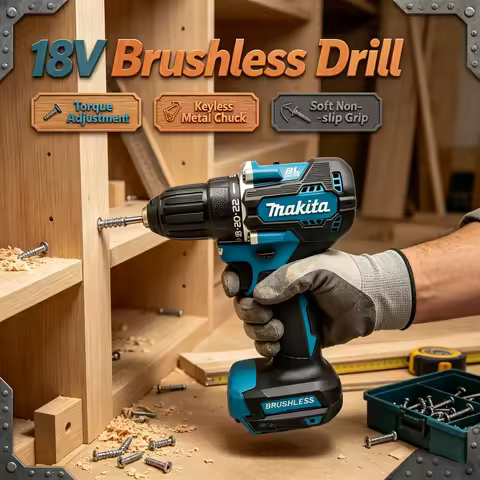 Makita 18V DDF487 Brushless Cordless Drill | Professional 10mm High-Torque Screwdriver