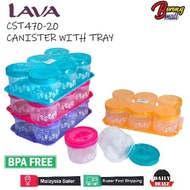 LAVA CST470/20 6pcs Canister Set with Tray 740ML / Bekas Kuih Raya / Balang Kuih Raya