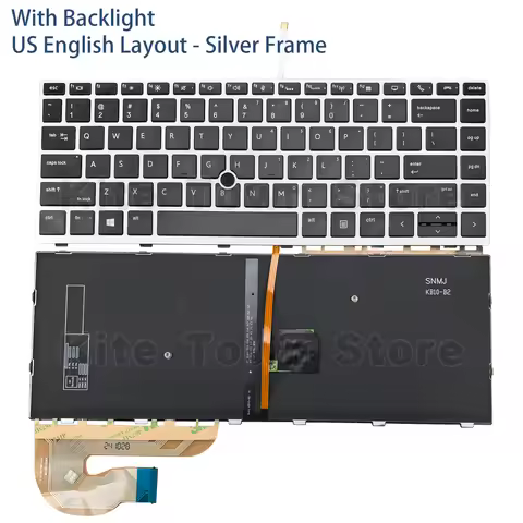 New US Keyboard Backlit for HP EliteBook 745 G5 G6 840 G5 G6 845 G5 G6 846 G5 G6 ZBook 14u G5 G6 Sil
