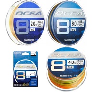 Shimano Ocea 8 Fishing Line, 300m, Size 6.0, 5 Colors, LD-A71S Multi 5 Colors,10.0号,500m,3.0号,5 Colo