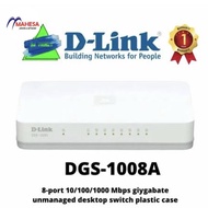 Switch Hub DLink 8Port 10/100/1000 Gigabit Desktop Swtich 8 Port DGS-1008A D-Link | D Link DGS 1008A