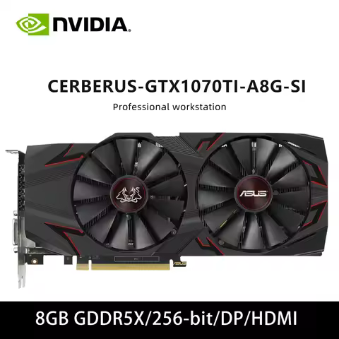 ASUS NVIDIA CERBERUS GTX 1070TI A8G SI 8GB GDDR5 256-Bit graphics card For HDMI DP DVI-D PCI-E 3.0 D