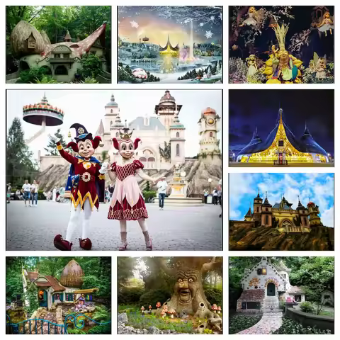 5D DIY Netherlands Efteling Park Diamond Painting Fantasy Children's Paradise Landscape Cross Stitch