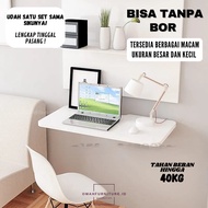 Omahfurniture.id Aesthetic Wall-Mounted Folding Study Table Size 80x40cm 60x40cm 60x30cm 80x20cm Bla