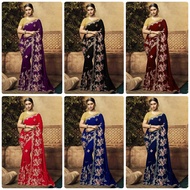 Georgette Saree With Embroidey Work