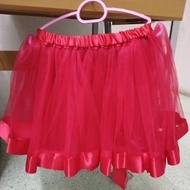 [Preloved] girl skirt in red 31cm long