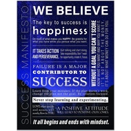 Success Manifesto Motivational Poster for Office Classroom Home Positive Affirmations Inspirational 