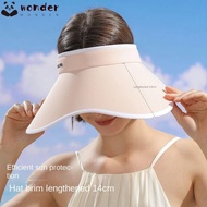 WONDER Sunshade Hat, Wide Brim Strong Shading Empty Top Hat,  UV-proof UV Sun Cap