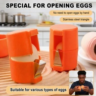 Egg Separator Egg Peeler Handheld Hard Boiled Egg Opener Egg Shell Breaker Stainless Steel Cube