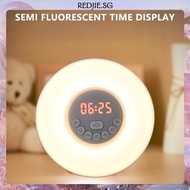 [Redjie.sg] Sunrise Alarm Clock with FM Radio LED Wakeup Light Table Clock Touch Dimmable