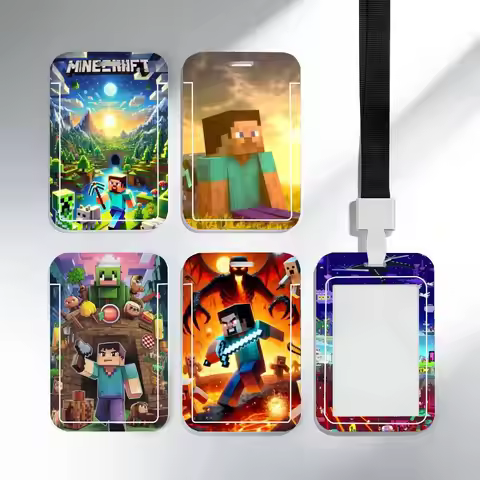 New Movie M-Minecraft-t ID Card Holder Neck Strap Pendant Door Badge Holder Lanyards Keychain Work C