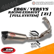 KAWASAKI ER6N / VERSYS AHM RACING EXHAUST Z1 FULL SYSTEM AHM RACING EKZOS Z1 #READY STOCK