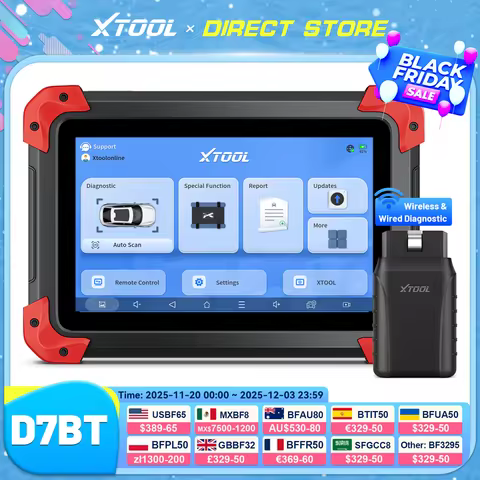 XTOOL D7BT D7 V2.0 Bluetooth Diagnostic Tool Automotive Scanner OBD2 Scanner Bidirectional Scan Tool