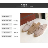 fgf Baotou Slippers - Women's Genuine Leather Casual Slip-Ons