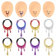 1PC 18G Stainless Steel Nose Ring Multicolor Irregular Septum Nose Piercing Cartilage Helix Ear Pier