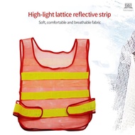 Adjustable Hi-Vis Safety Vest Reflective Jacket Security Waistcoat Vest -Red