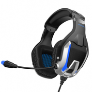 ONIKUMA K12頭戴式遊戲耳機電腦ps4相容電競耳機（黑藍）