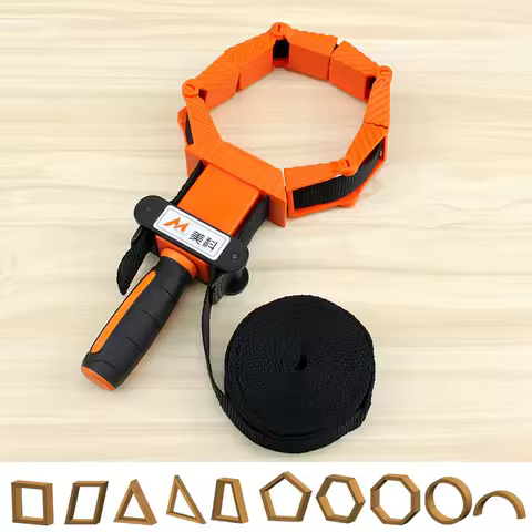 4meters Binding Belt Clamp Woodworker Photo Frame with Strap Clamp Holder Miter Vise Ratchet Angle C
