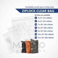 100pcs Ziplock Clear Plastic Bag 6x9"/ 7x10"/ 8x12"/ 9x14"