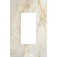 Light Switch Cover Plate Beige Gold Marble Abstraction Morden Art 1 Gang Outlet Covers Single Rocker