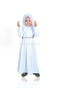 Baju Anak Muslim/Gamis Anak Perempuan Warna Putih/Gamis Anak Terbaru
