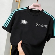 Full Sublimation Mercedes F1 Shirt Baju Lelaki Amg Petronas Formula One Team DNA Tshirt Men Breathab