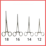 Pakistani straight/curved clamp/pin 12 14 16 18 20 24 cm, no tab, with edge, used in laboratory labs