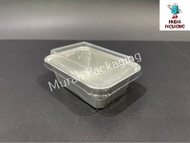 MYCHEF 4618-P Aluminium Foil Tray with Clear Lid (10 sets ±) / Rectangular / Foil Tray 4618 - P