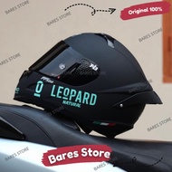 Helm Rsv Ff500 Black Doff Paket Ganteng Double Visor FULL FACE+Leopard