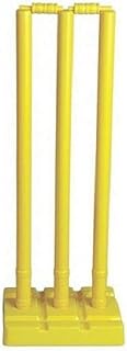Kalindri Sports Hard PVC (3 Wickets + 2 Bails + 1 Base) Stumps Set (Best for Practice &Gully Cricket