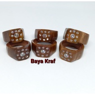 MATA Kokka Wood Ring 9 Eyes
