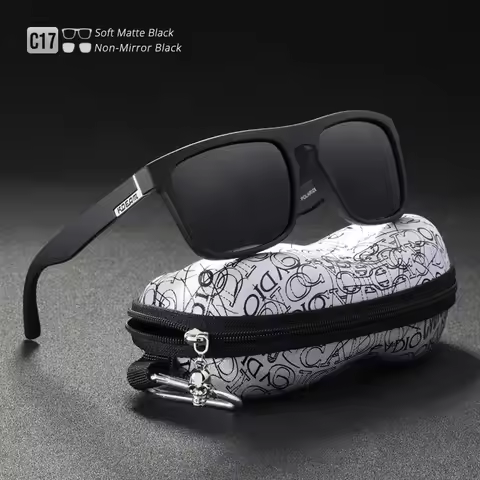 KDEAM Brand High Quality Men Square Polarized Sunglasses Photochromic Lens Night Sight Fashion Women