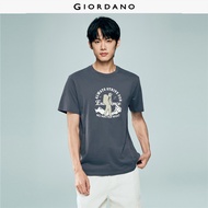 GIORDANO Men T-Shirt Warm Weather T-Shirt Moderate Thickness T-Shirt Slight Elasticity T-Shirt 13096