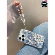 SS913 NEW Blue Aesthetic Metallic Silver Waterry Textured Ripple Case Gradient Hardcase/Casing hp Co