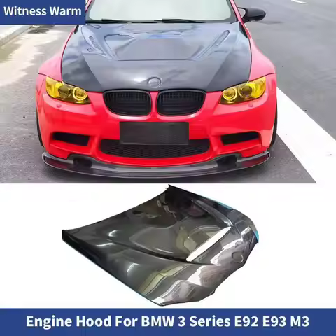 For BMW E92 E93 M3 Carbon Fiber FRP Front Engine Hood Bonnets Covers GTS Style Car Body Kit