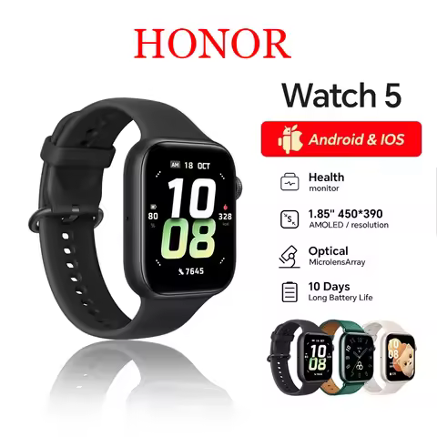 Honor Watch 5 Chinese Version with One-Touch Health Check Ultra-Long 10-Day eSIM Battery Life Fitnes