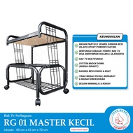 Rak TV RG-01 MASTER KECIL / Rak dorong besi / Meja Serbaguna / Rak TV Roda Minimalis