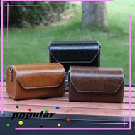 POPULAR Camera , Portable Shockproof Storage Bag, Retro Adjustable Strap Waterproof Leather Photogra