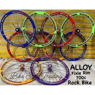 RIM FIXIE / WHEEL SET FIXIE / Basikal Fixie / ROCK BIKE RIM FIXIE 700 / 700c wheel / Rim basikal / F
