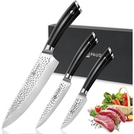 PAUDIN HS3  3pcs Kitchen Knives Set Sharp Chef Knives ABS Handle High Carbon Stainless Steel