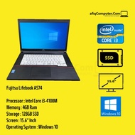 Laptop Refurbish / Fujitsu Lifebook A574 / Intel Core i3 / 4GB Ram / 128GB SSD / 15.6" Inch Screen /