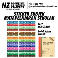 STICKER SUBJEK MATAPELAJARAN SEKOLAH RENDAH MENENGAH SUBJEK BOLEH TUKAR