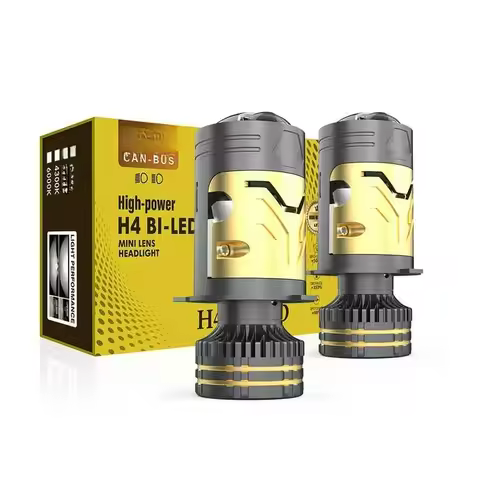 M05K Hyperboloid Mini H4 Bi LED Projector Lens Car Headlights Plug and Play Motorcycle Lights 12V 17