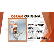 100% Original OSRAM (921)  W16W (T15) 12V 16W   W2.1X9.5d  Light Bulb