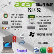 Laptop Acer TravelMate P214-52 Core i5 10210u (Gen 10) Ram 16GB Ssd 1TB Layar 14in Ips Full HD Mulus